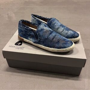 Adam Tucker blue denim women slip-on shoes